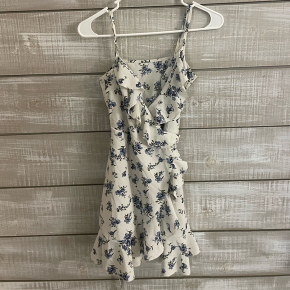 Floral Ruffle Wrap Dress (Size XS) - Picture 1 of 2
